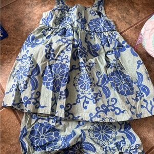 Reyn Spooner Blue and Green Floral Shirt